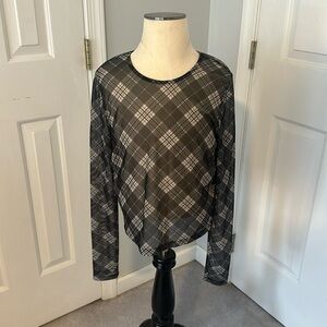 This is a sheer Hollister long sleeve in a size medium.